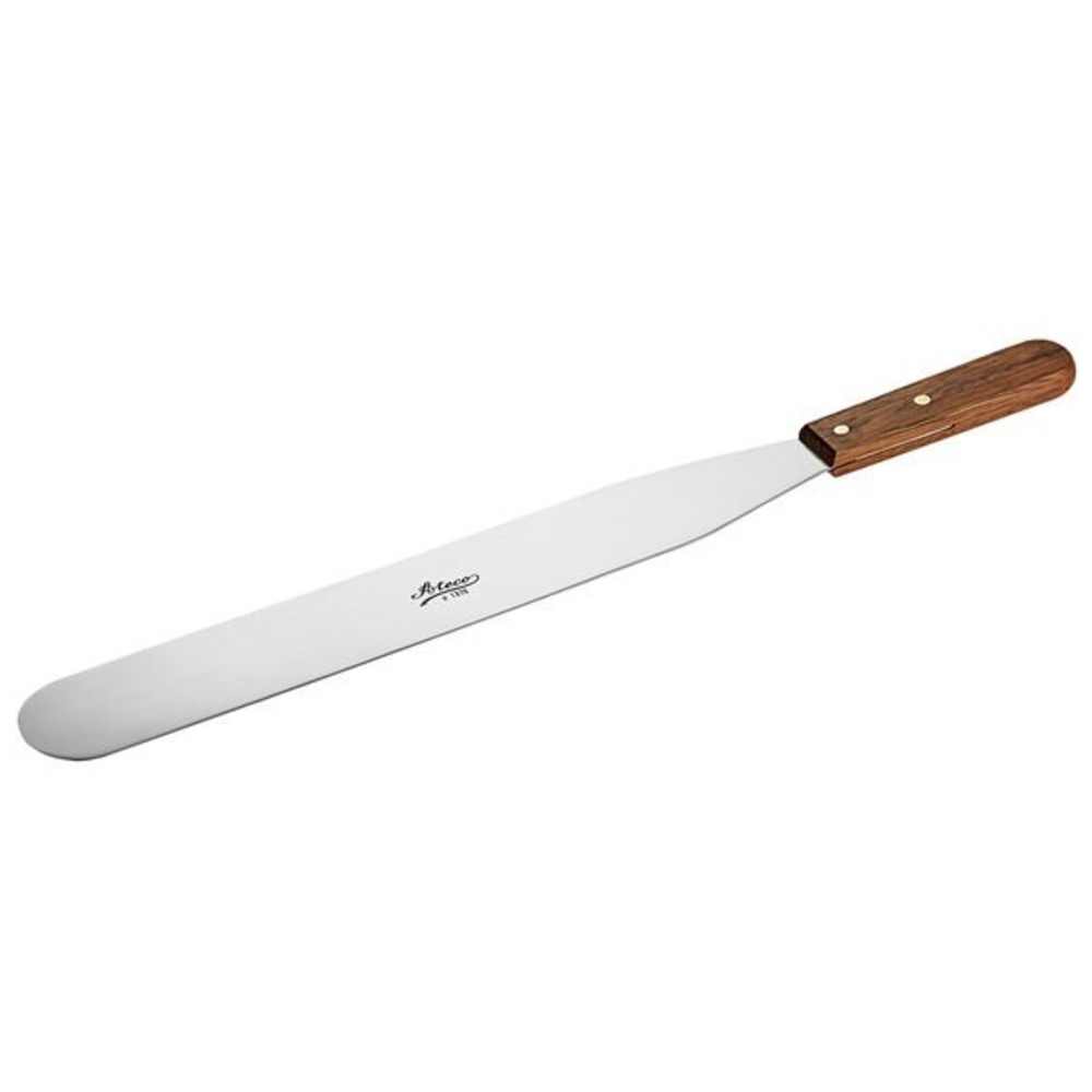 Ateco Straight Spatula 1376 Stainless Steel Wood Handle Cake Icing Tool Japan